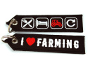 Brelok haftowany I LOVE FARMING